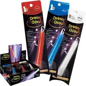 6" Glow Sticks Red/White/Blue
