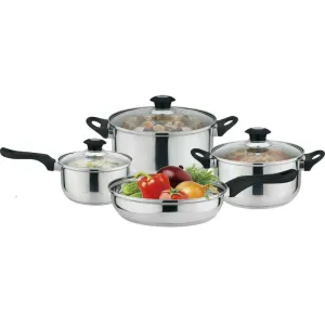 7-Piece Premium offer Set: Full collection Non-Stick Cookware Stainless-Steel