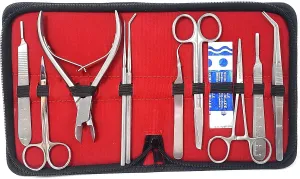 A2ZScilab-Ultimate Coral Fragging Propagation Kit for Reef Hobbyists - 30 Pcs Tools for Hard Soft Reef, Stainless Steel - Coral Cutters &Tongs for Aquatic Plants,Coral Fragmenting Trim Cleaning