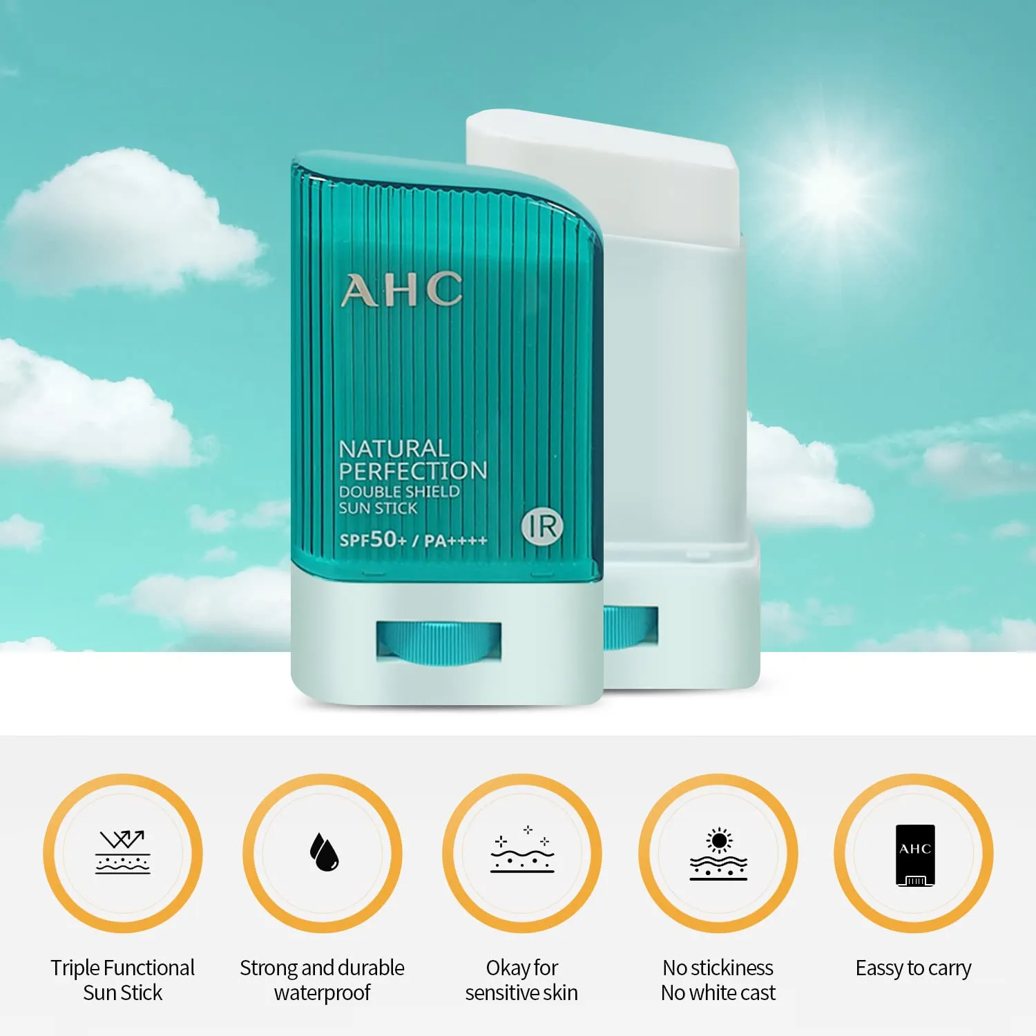 AHC Natural Perfection Double Shield Sun Stick 22g SPF50  PA    