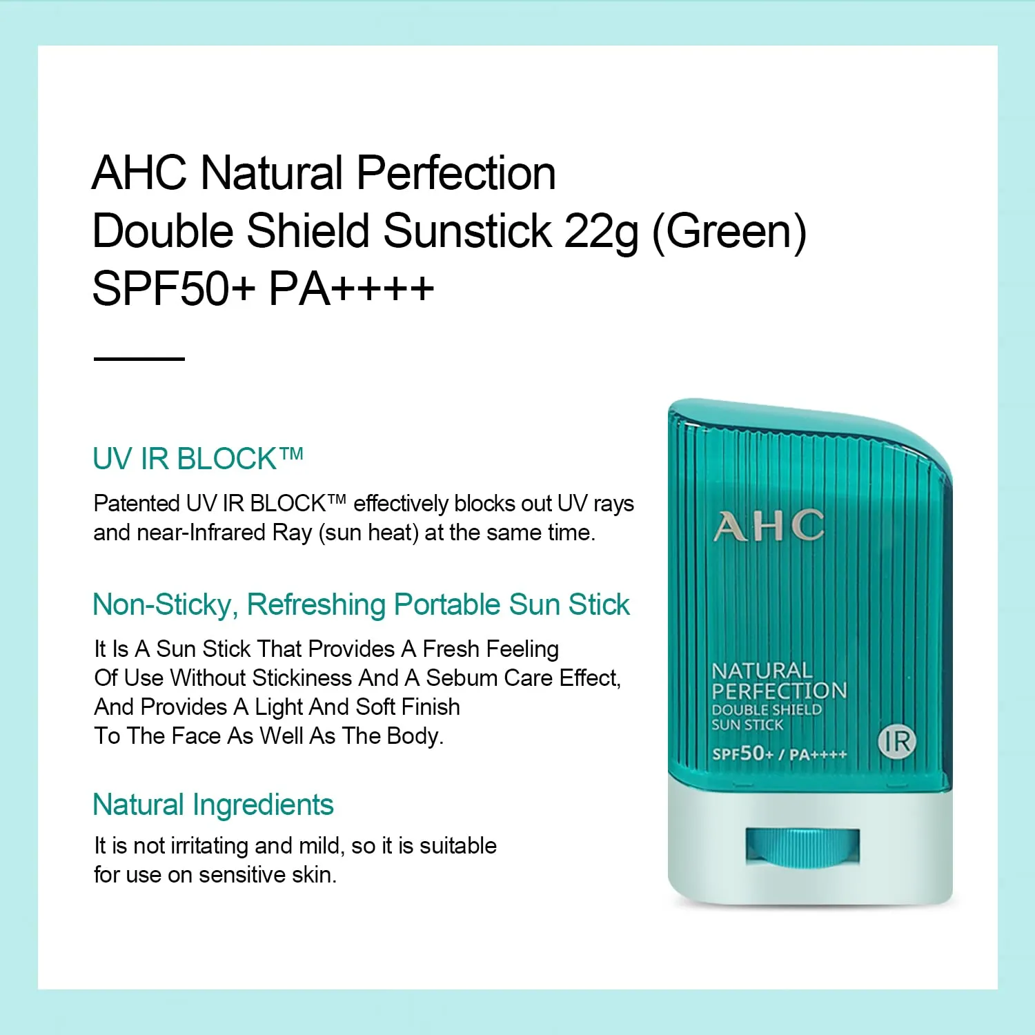 AHC Natural Perfection Double Shield Sun Stick 22g SPF50  PA    