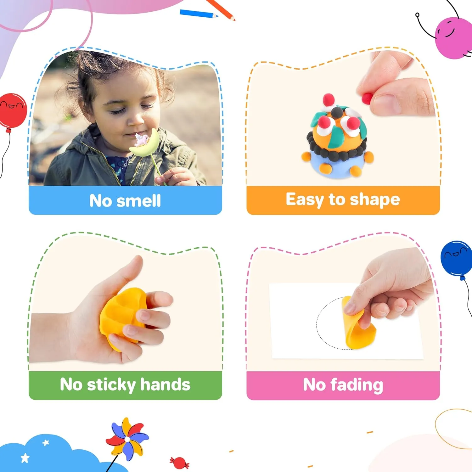Air Dry Clay 102 Colors, Modeling Clay for Kids, DIY Model Magic Clay, Molding Clay Kit with Sculpting Tools, Non-Sticky Soft and Super Light, Arts and Crafts Gift for Boys Girls Kids.