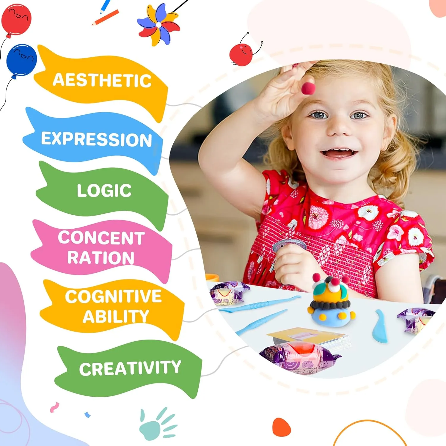 Air Dry Clay 102 Colors, Modeling Clay for Kids, DIY Model Magic Clay, Molding Clay Kit with Sculpting Tools, Non-Sticky Soft and Super Light, Arts and Crafts Gift for Boys Girls Kids.