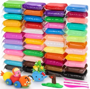 Air Dry Clay kit, EDIFON Modeling Clay Ultra Light Magic Clay with Tools, Safe and Non-Toxic Modeling Clay, Ideal Gift for Kids (48 Colors   Tools)