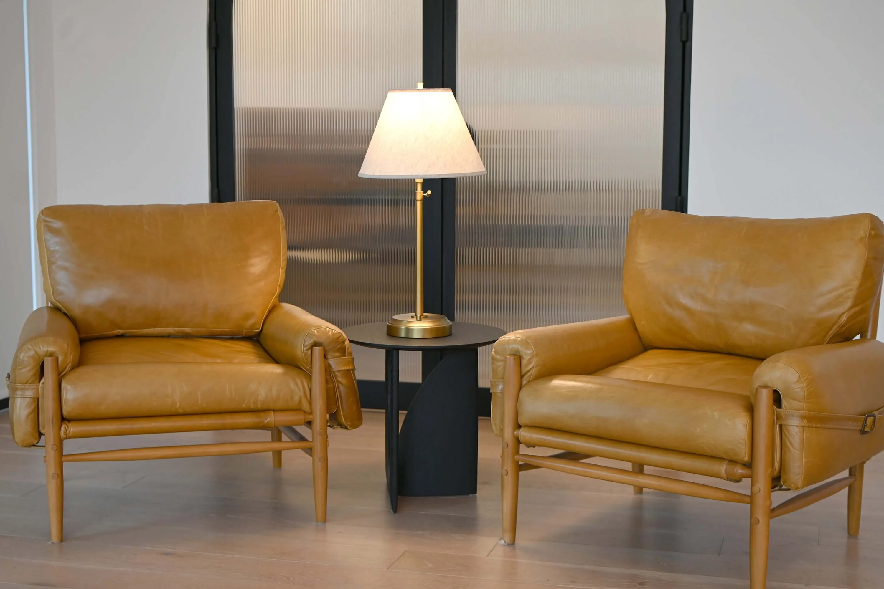 Alexis Cordless Table Lamp - Antique Brass with Beige Empire Shade