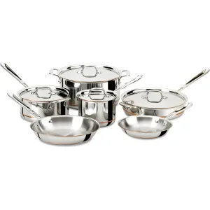 All-Clad, 600822 SS, Copper Core, 10-Piece Copper Core Cookware Set