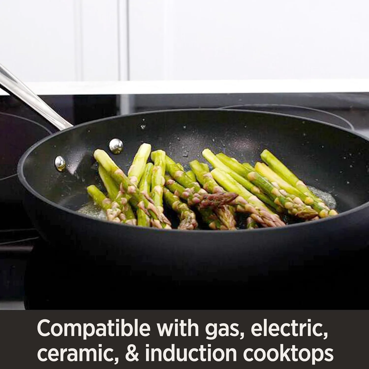 All-Clad HA1 Hard Anodized Non Stick Fry Pan Set 2 Piece, 8, 10 Inch, Induction, Oven Broiler Safe 500F, Pots and Pans Set, Kitchen Frying Pans, Skillets, Premium Cookware, Home, Dishwasher Safe Black