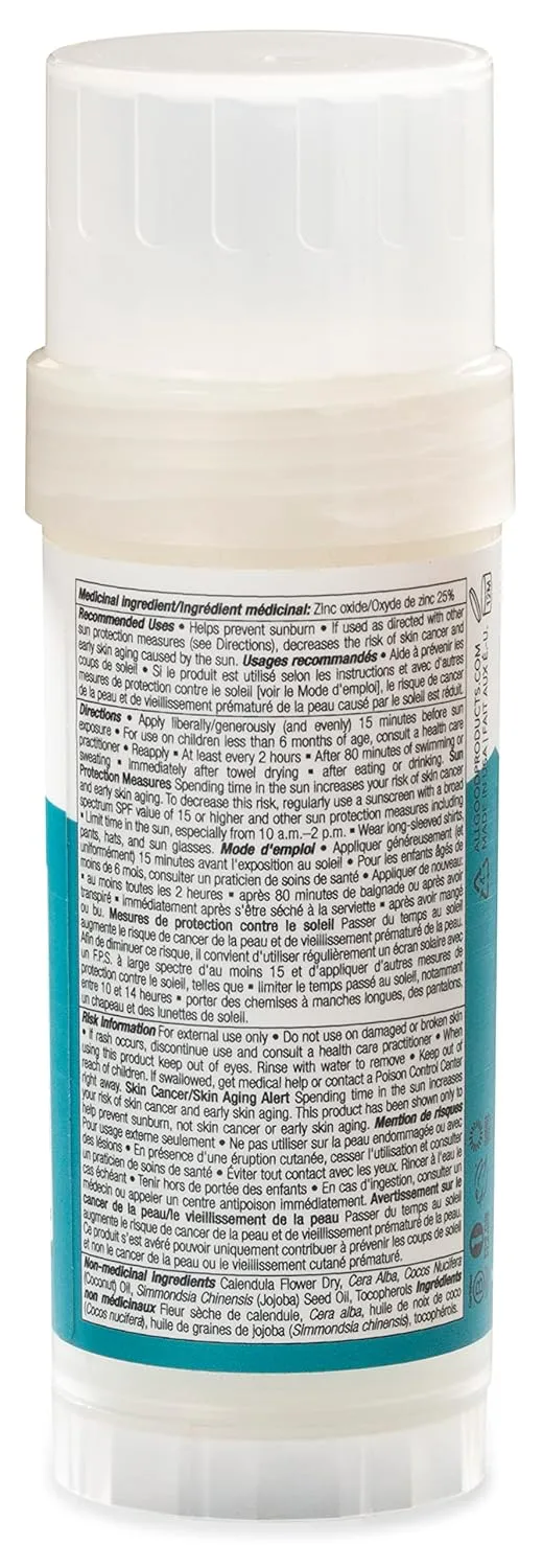 All Good Sunscreen - Sports Mineral for Face, Nose, Ears- Butter Stick SPF 50 - Coral Reef Friendly, Water Resistant, Zinc Oxide, Coconut Oil, Beeswax, Vitamin E (2.75 oz)