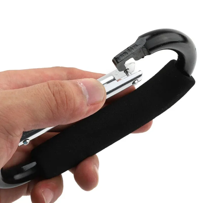 Aluminum Alloy Large D-Shape Carabiner - Versatile Outdoor Keychain Clip for Camping and Hiking