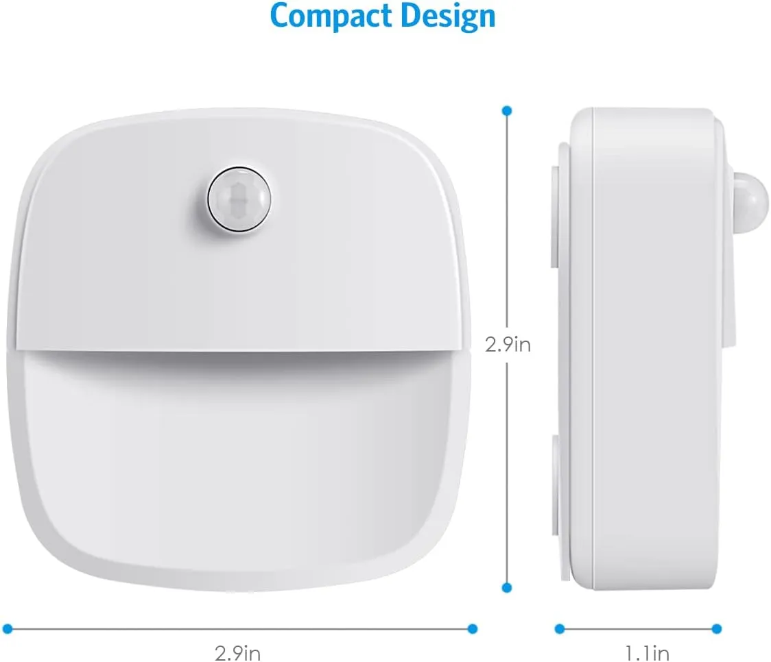 AMIR Motion Sensor Light, Cordless Battery Powered LED Night Light, Wall Light, 3 Warm White   3 White, 200 Lumen, 3.74 x 3.15 x 6.34 Inches, Ideal for Hallway, Kitchen, Bedroom, Bathroom