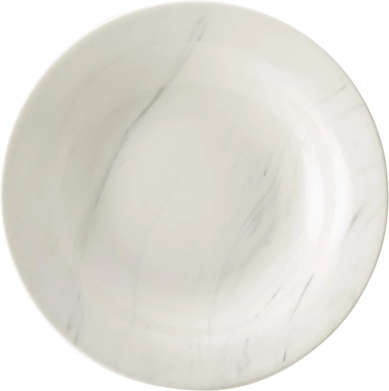 Anolon Ceramics Stoneware Pasta Soup Bowls, 4 Piece, Marble White