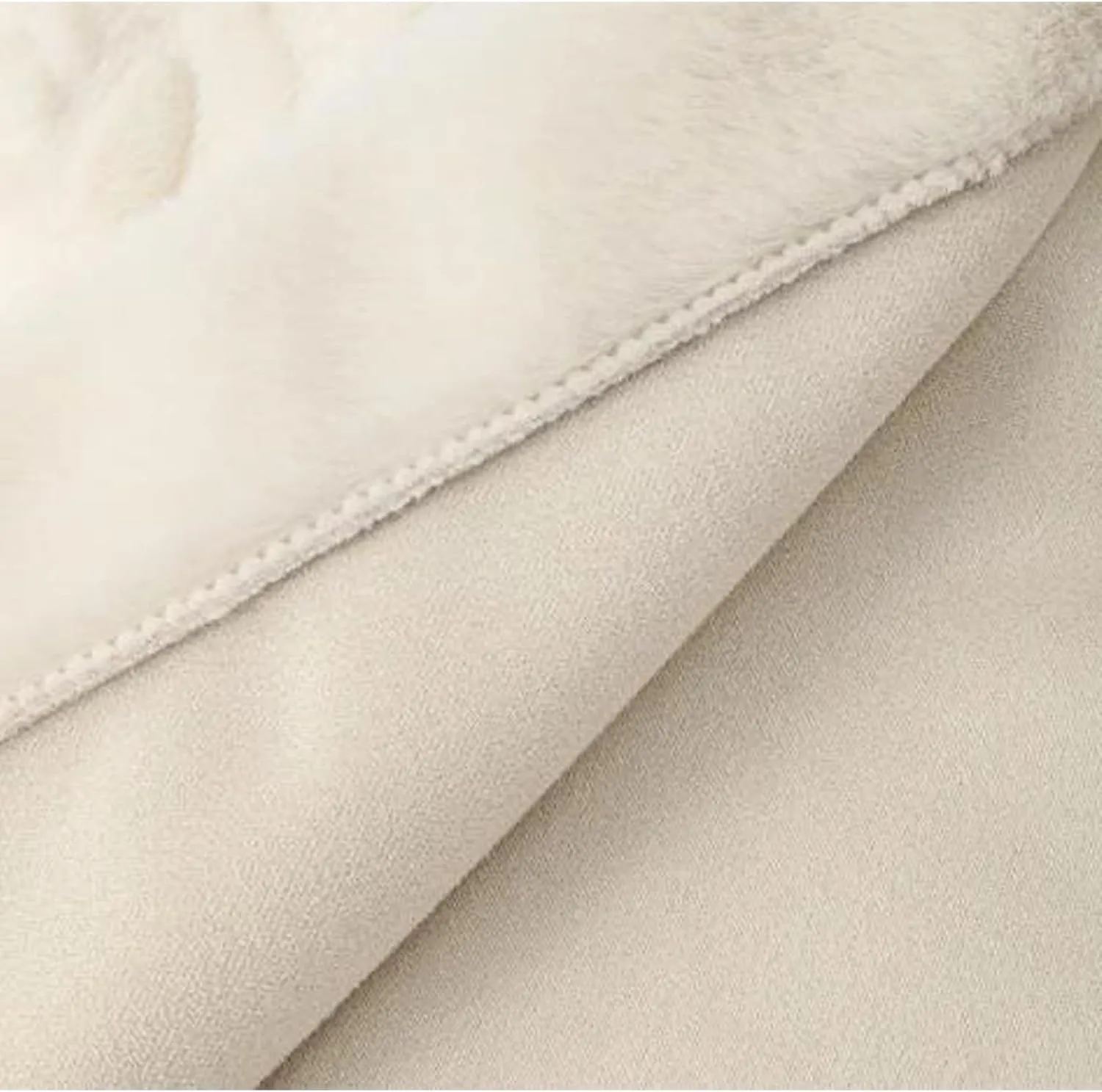 Autumn and Winter Thickened Women's Elongated Imitation Mink Cardigan Jacket Integrated Coat Pleated Back Denim