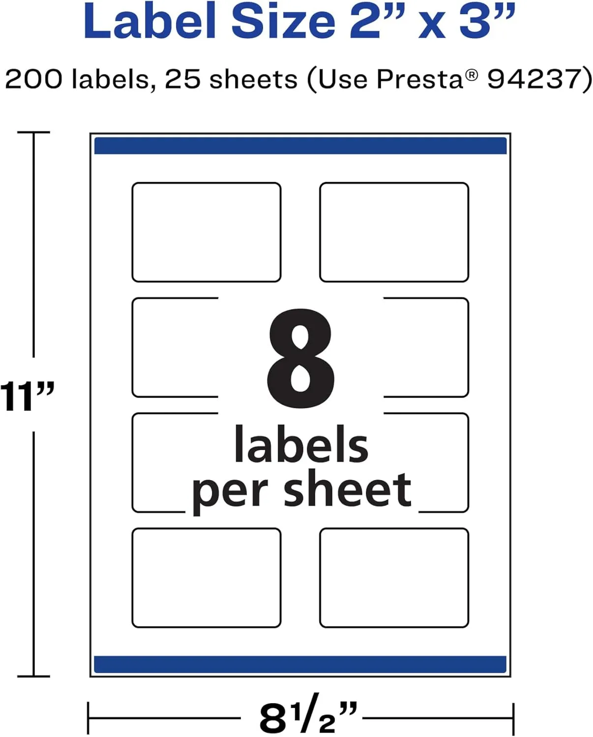 Avery Durable Waterproof Rectangle Labels, Sure Feed Technology, Print-to-The-Edge, 2" x 3", 200 Total, Oil and Tear-Resistant, Waterproof, Laser/Pigment-Based Inkjet Printable