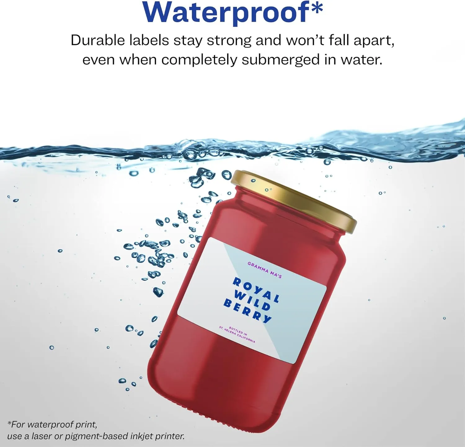 Avery Durable Waterproof Rectangle Labels, Sure Feed Technology, Print-to-The-Edge, 2" x 3", 200 Total, Oil and Tear-Resistant, Waterproof, Laser/Pigment-Based Inkjet Printable
