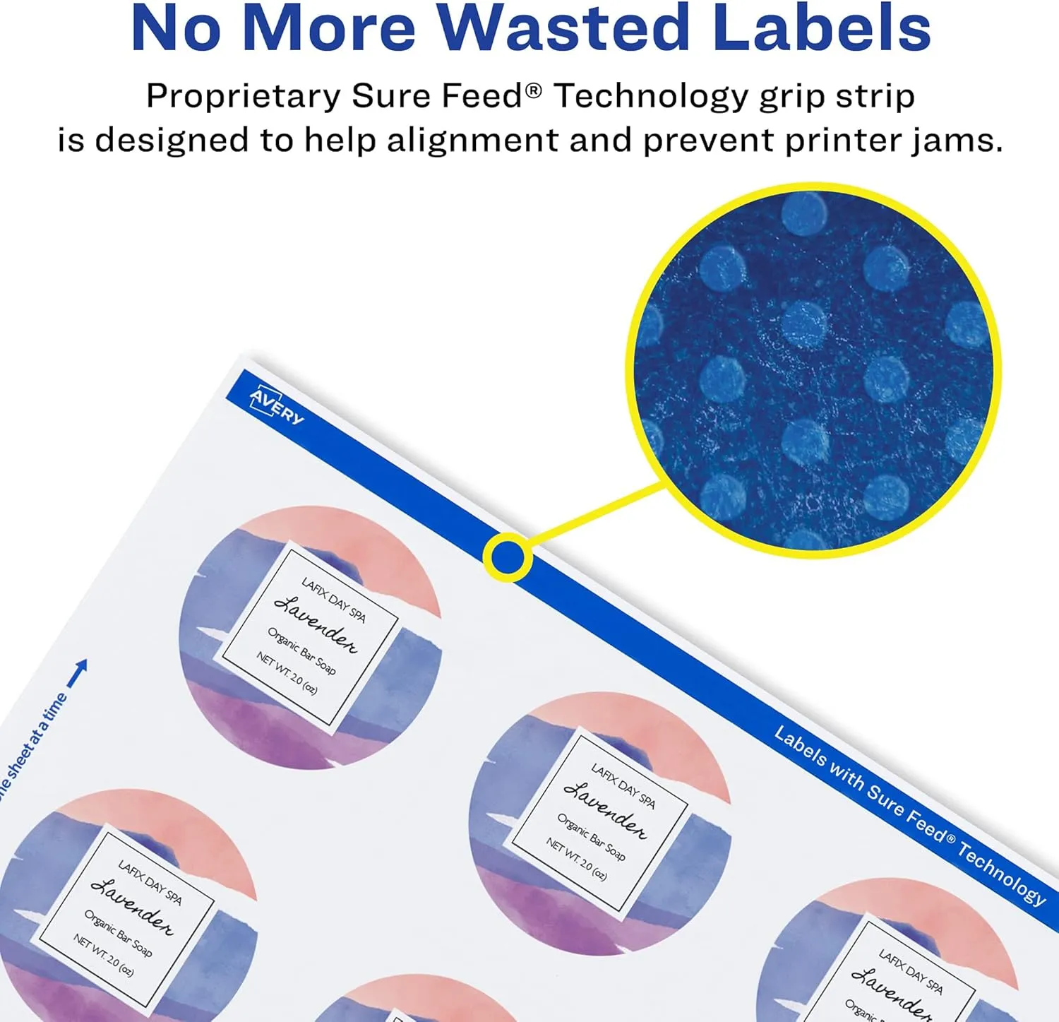Avery Durable Waterproof Round Labels, Sure Feed Technology, Print-to-The-Edge, 1.5" Diameter, 500 Total, Oil and Tear-Resistant, Waterproof, Laser/Pigment-Based Inkjet Printable
