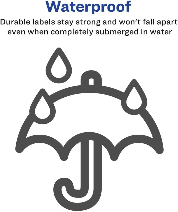 Avery Waterproof Labels with Ultrahold Adhesive, 2" x 4", Case of 5,000 Labels for Laser Printers (95523)