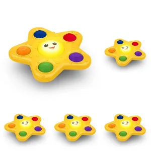 Baby Einstein Ocean Explorers Pop & Glow Starfish Light Up Sensory Popper Toy, for Babies Ages 6 Months and up (Pack of 5)