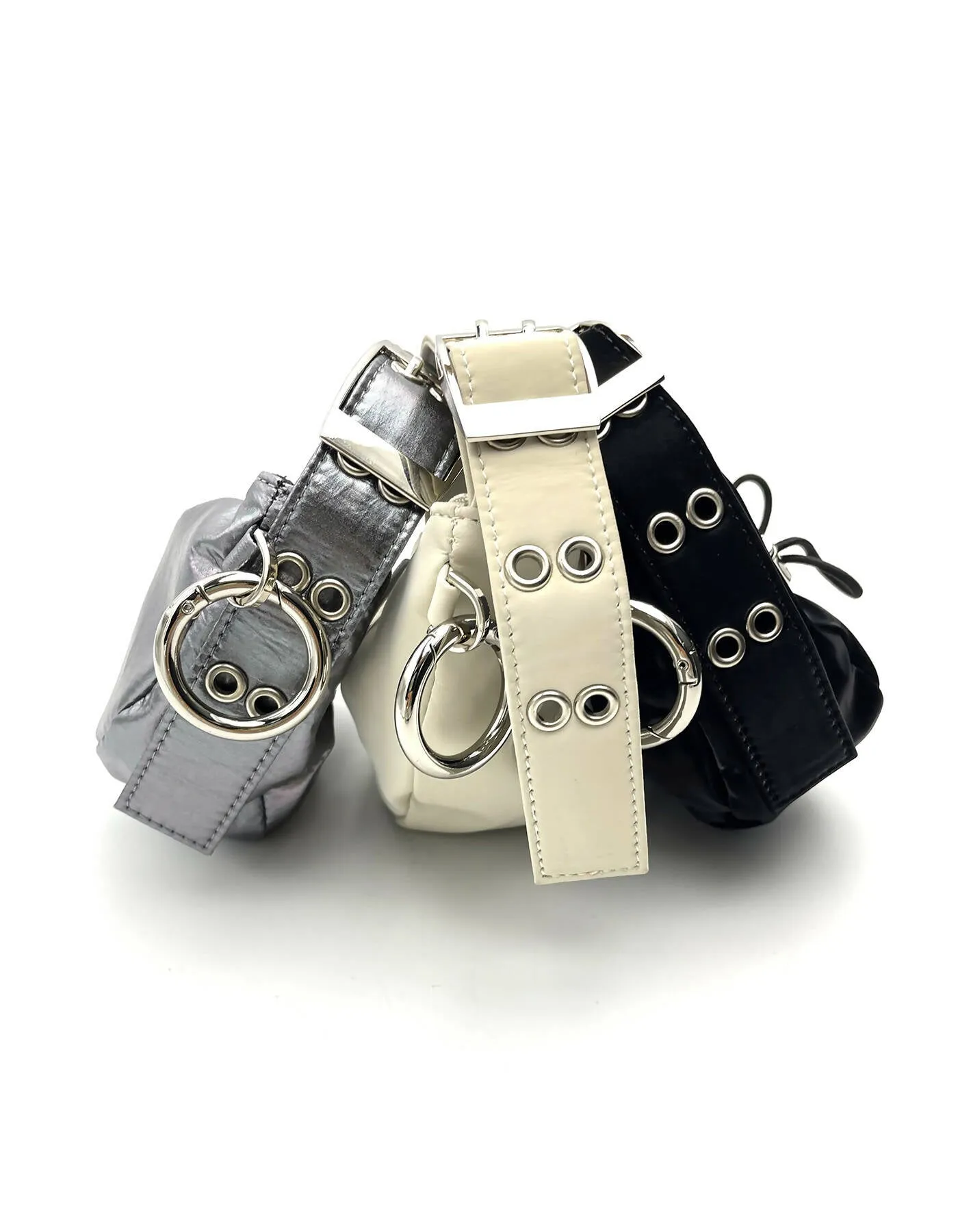 BABY SASHA KEYRING BAG - GLOSSY BLACK