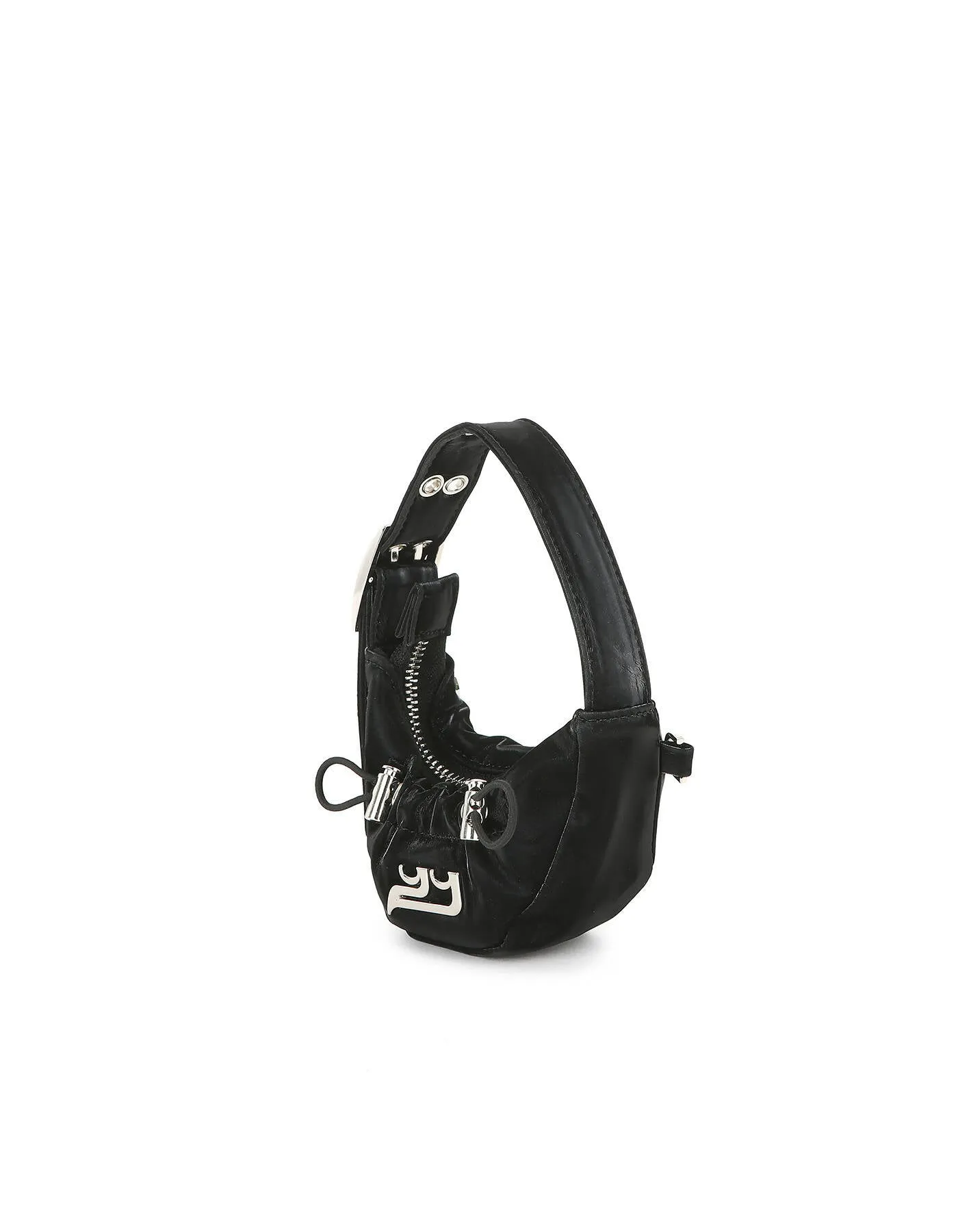 BABY SASHA KEYRING BAG - GLOSSY BLACK
