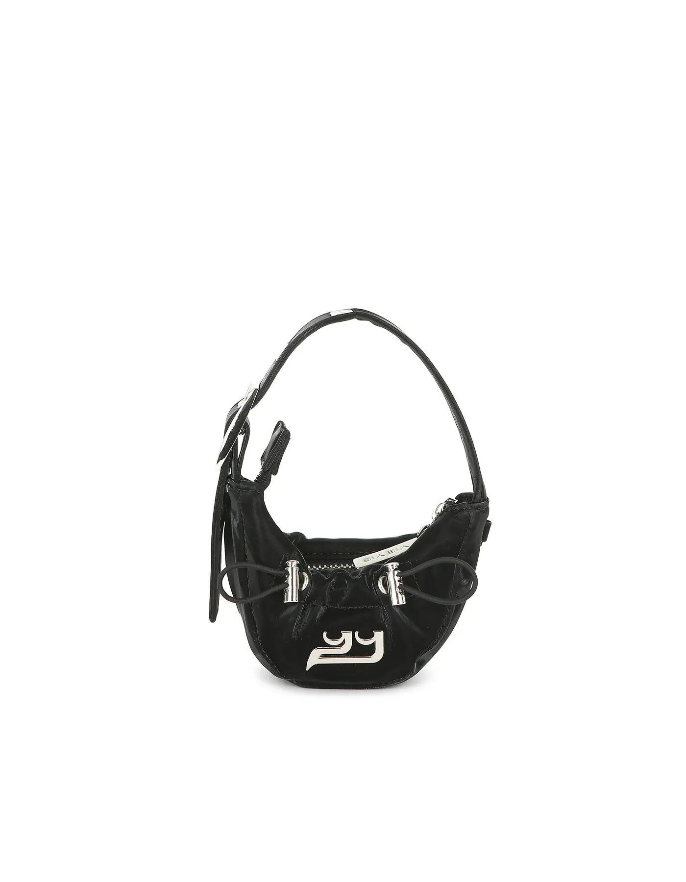 BABY SASHA KEYRING BAG - GLOSSY BLACK