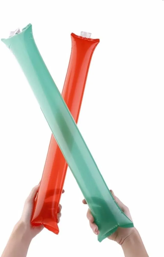 Bam BamThunder Sticks Inflatable Stadium Noisemakers Cheer Sticks Blow Bar Inflatable Boom Sticks Noisemakers Stick Basketball Football Noisemakers Party Favors 100 Pack