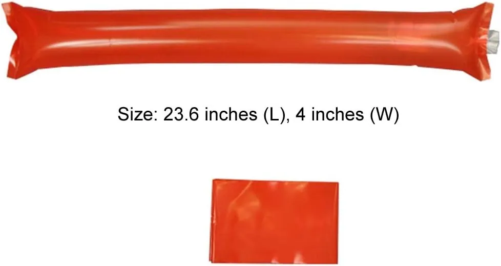 Bam BamThunder Sticks Inflatable Stadium Noisemakers Cheer Sticks Blow Bar Inflatable Boom Sticks Noisemakers Stick Basketball Football Noisemakers Party Favors 100 Pack