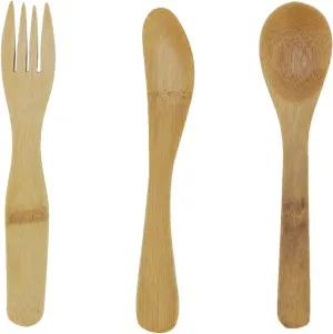 BambooMN Organic Reusable Camping Bamboo Utensil Set: Spoon, Fork, and Knife - 10 sets