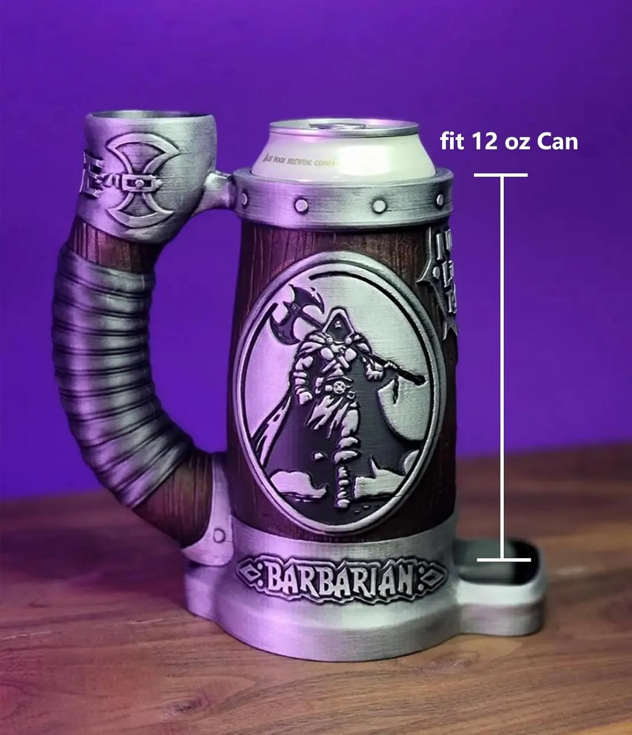 Barbarian Dice Tower Mug Set, Dice Tower Mug, Dice Box Storage, Special Dice Storage, Dnd Cup Fit 12 Oz Can, Dnd Accessories For Players (Barbarian)