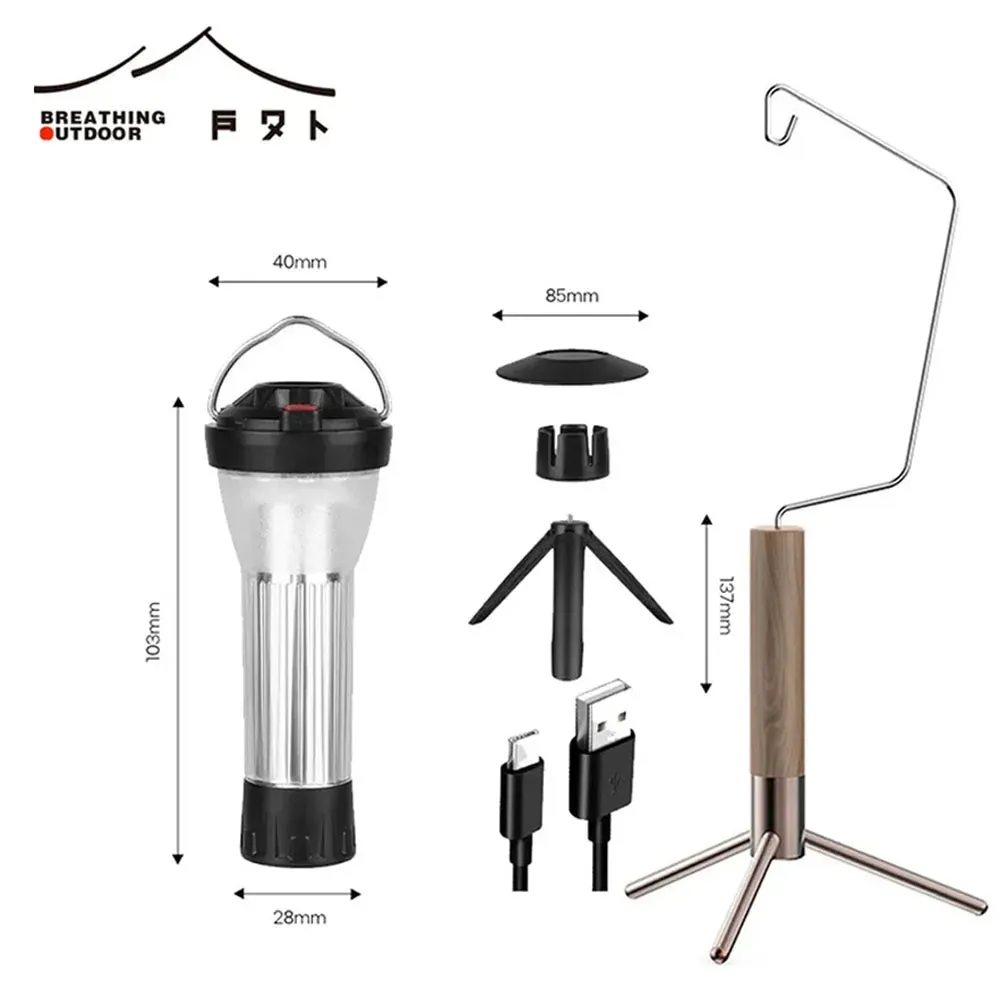 BATOT 3000mAh Outdoor Camping Lantern 5 Lighting Modes Led Flashlights Emergency Lamp goal zero Flat Replacement Lamp New