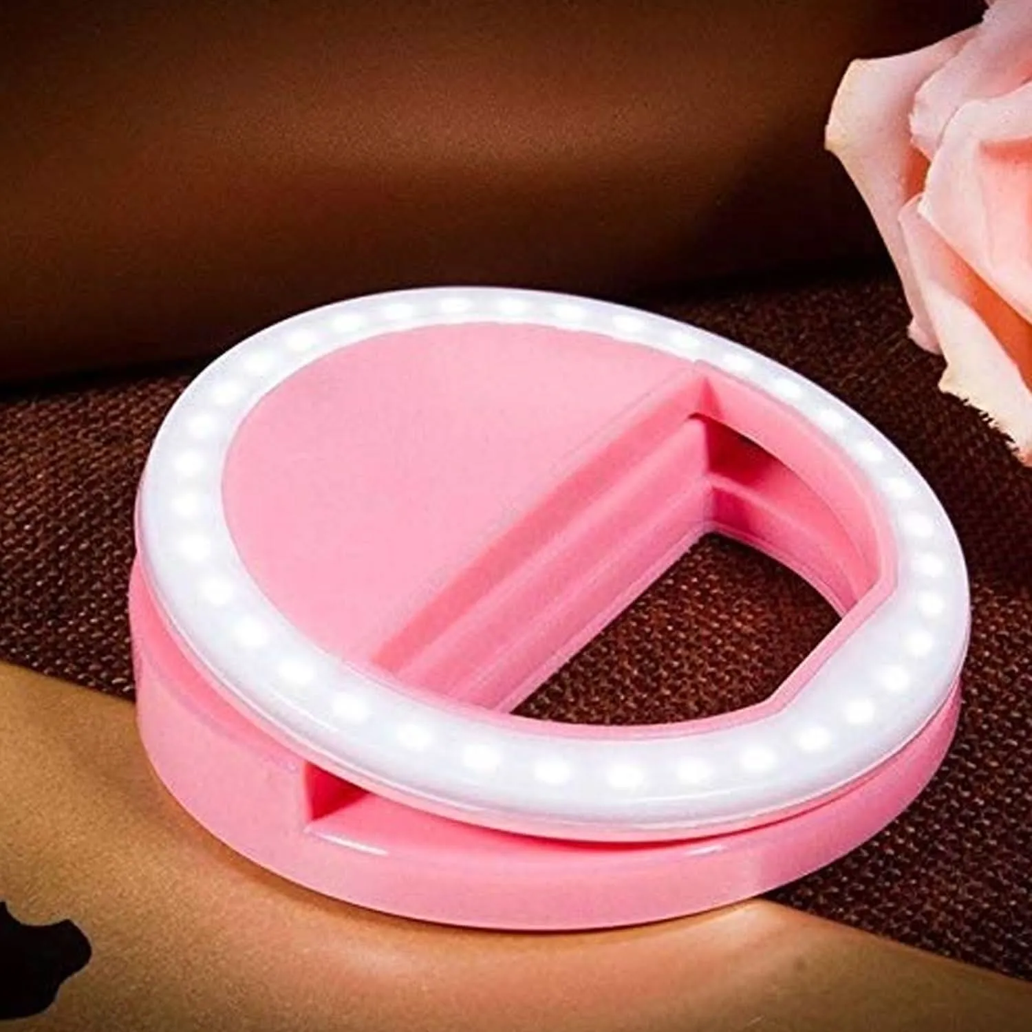 Battery Selfie Ring Light for Phone – 3 Brightness Levels