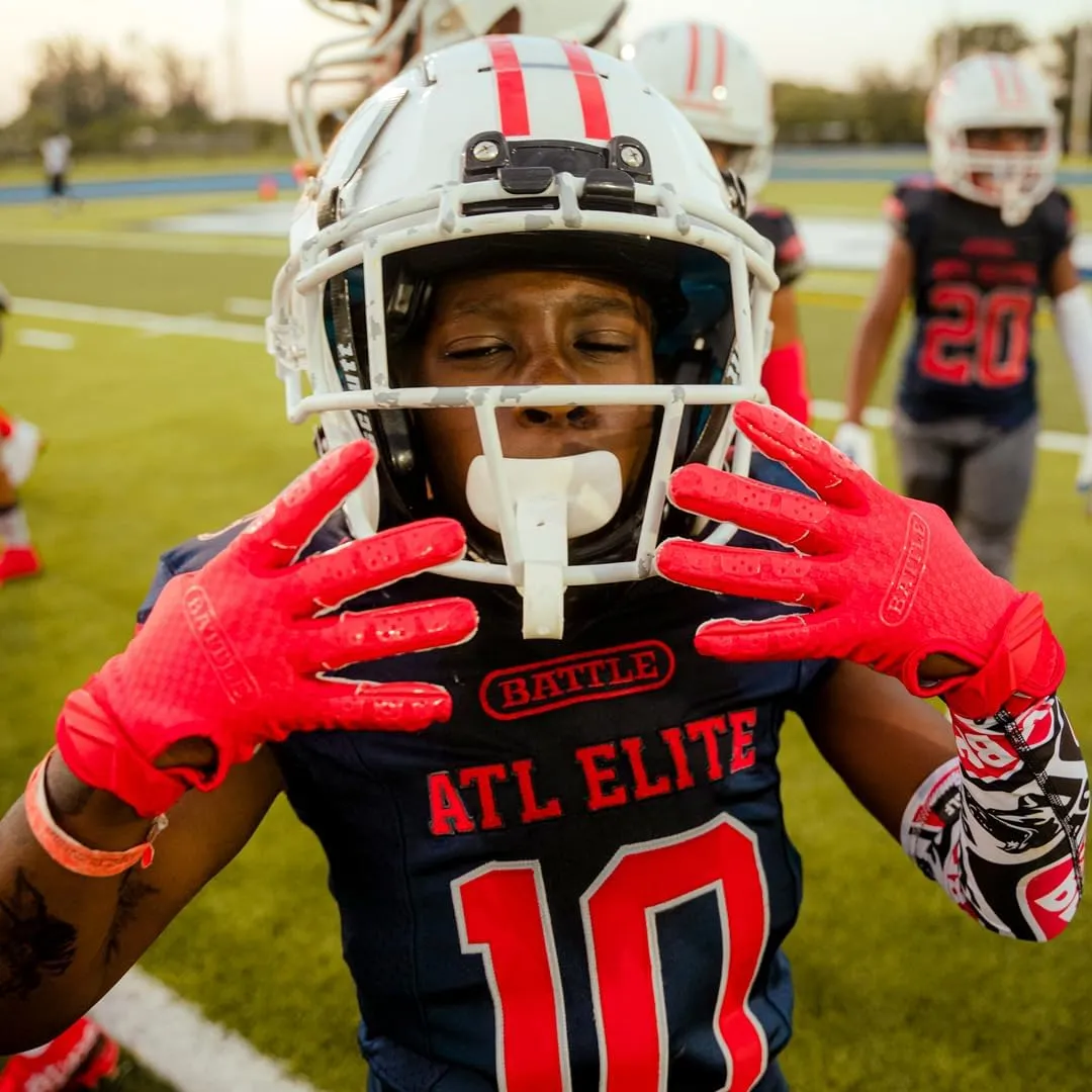 Battle Sports Triple Threat Wide Receiver Football Gloves, Ultra Stick Adult & Youth Gloves