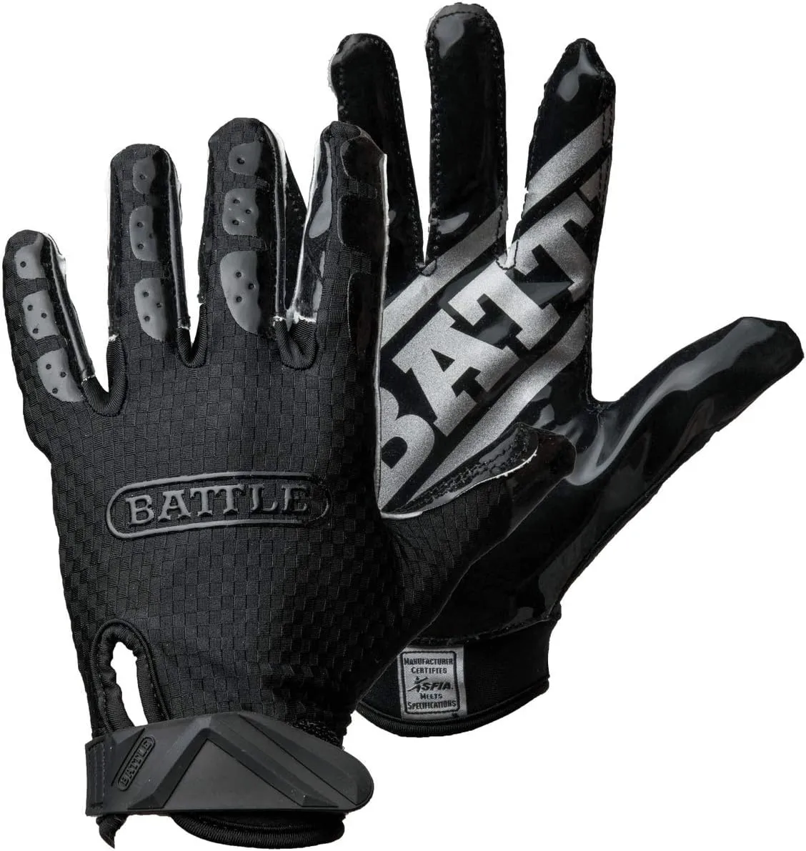 Battle Sports Triple Threat Wide Receiver Football Gloves, Ultra Stick Adult & Youth Gloves