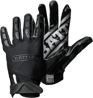 Battle Sports Triple Threat Wide Receiver Football Gloves, Ultra Stick Adult & Youth Gloves