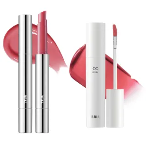 BBIA Over Glaze Stick (#09 LYCHEE GLAZE)   Glow Lip Tint (#00 ROSY) Bundle SET