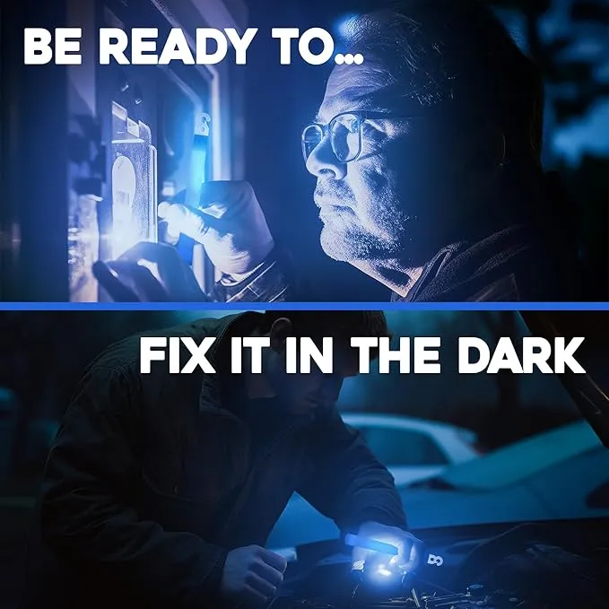 Be Ready 12 Pack Blue Chemical Light Industrial Glow Sticks - Blue