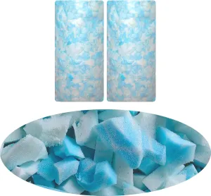 Bean Bag Filler, 10 Pounds Comfortable and Soft Shredded Memory Foam Filling with Gel, Blue & White BeanBag Stuffing for Various Pillows/Punching Bag/Couch Cushions/Pouf/Dog Bed