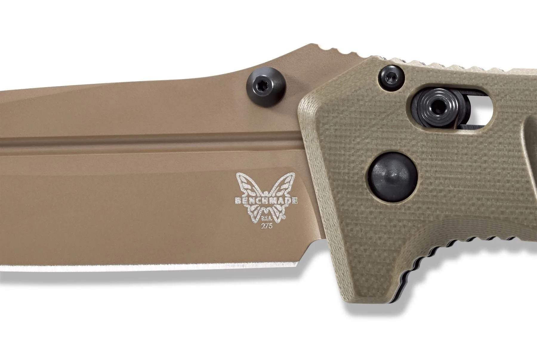 Benchmade 275FE-2 Adamas Flat Earth Plain Drop Point Folding Knife
