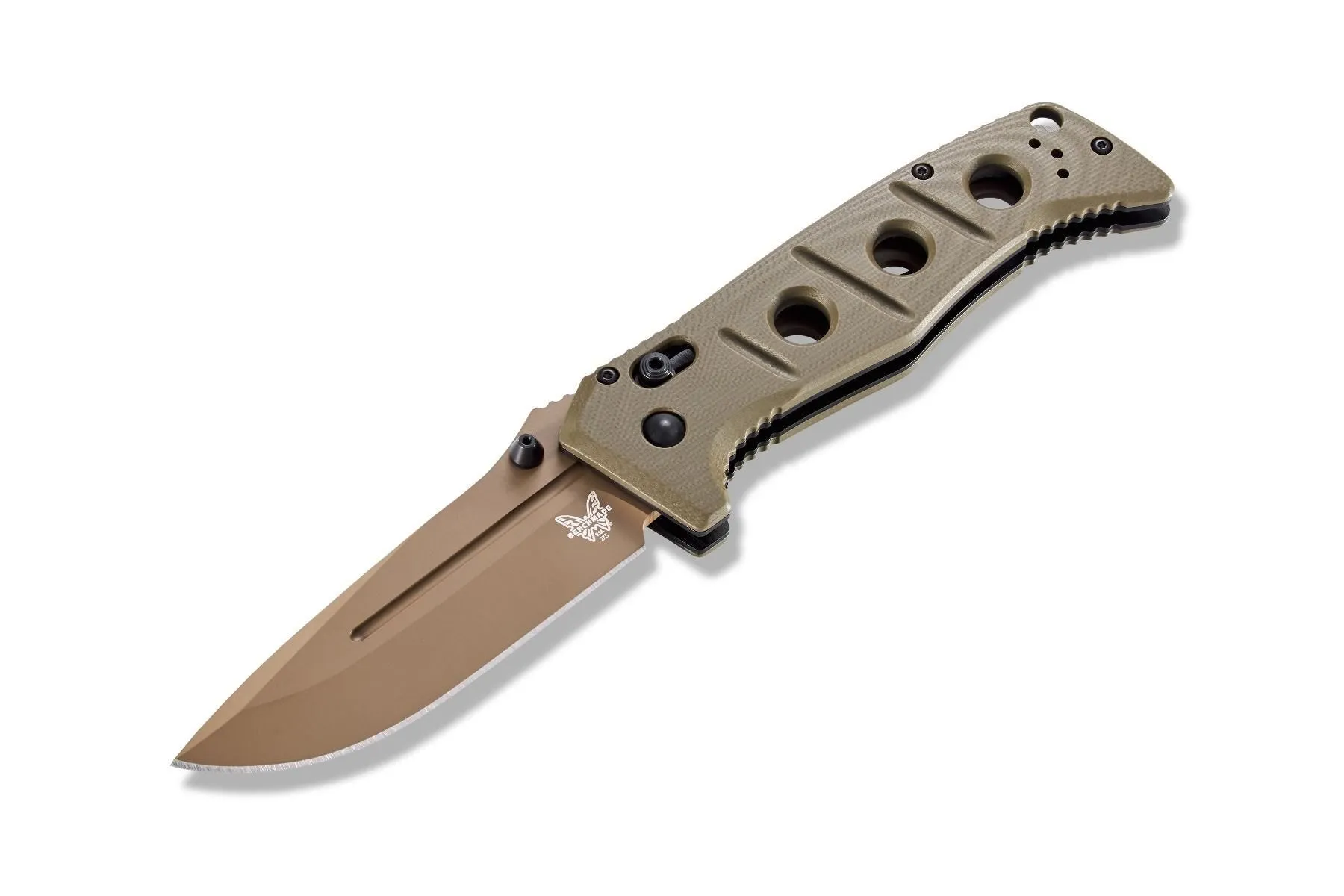 Benchmade 275FE-2 Adamas Flat Earth Plain Drop Point Folding Knife