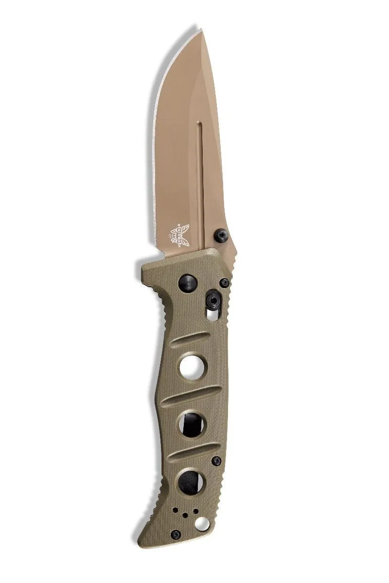 Benchmade 275FE-2 Adamas Flat Earth Plain Drop Point Folding Knife