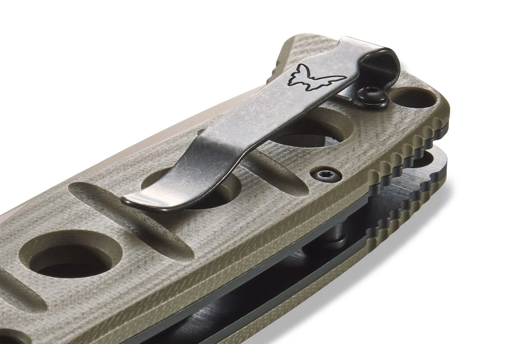 Benchmade 275FE-2 Adamas Flat Earth Plain Drop Point Folding Knife