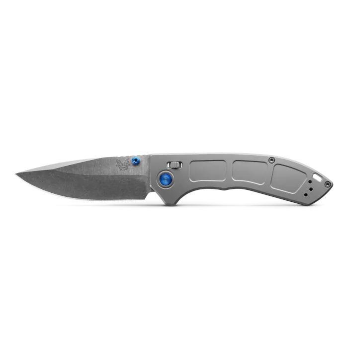 Benchmade 748 Narrows Titanium M390 3.43" Drop Point Plain Edge Pocket Knife