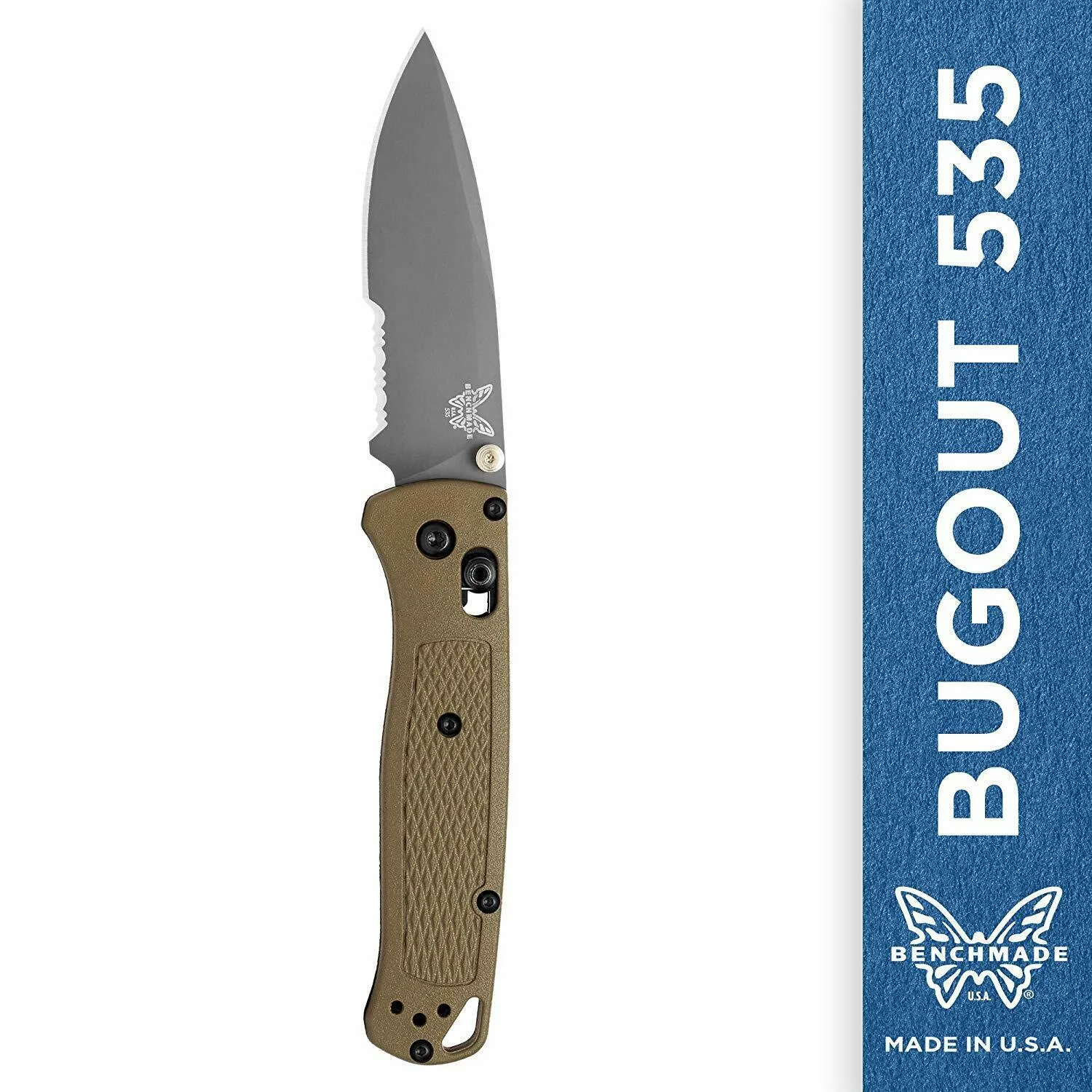 Benchmade Bugout 535 Knife, Drop-Point all Kinds