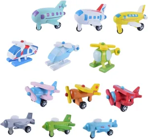 BESPORTBLE 12Pcs Mini Airplane Model for Premium Grasping for Hand Brain Development Lovely Desktop Decoration for Home Office