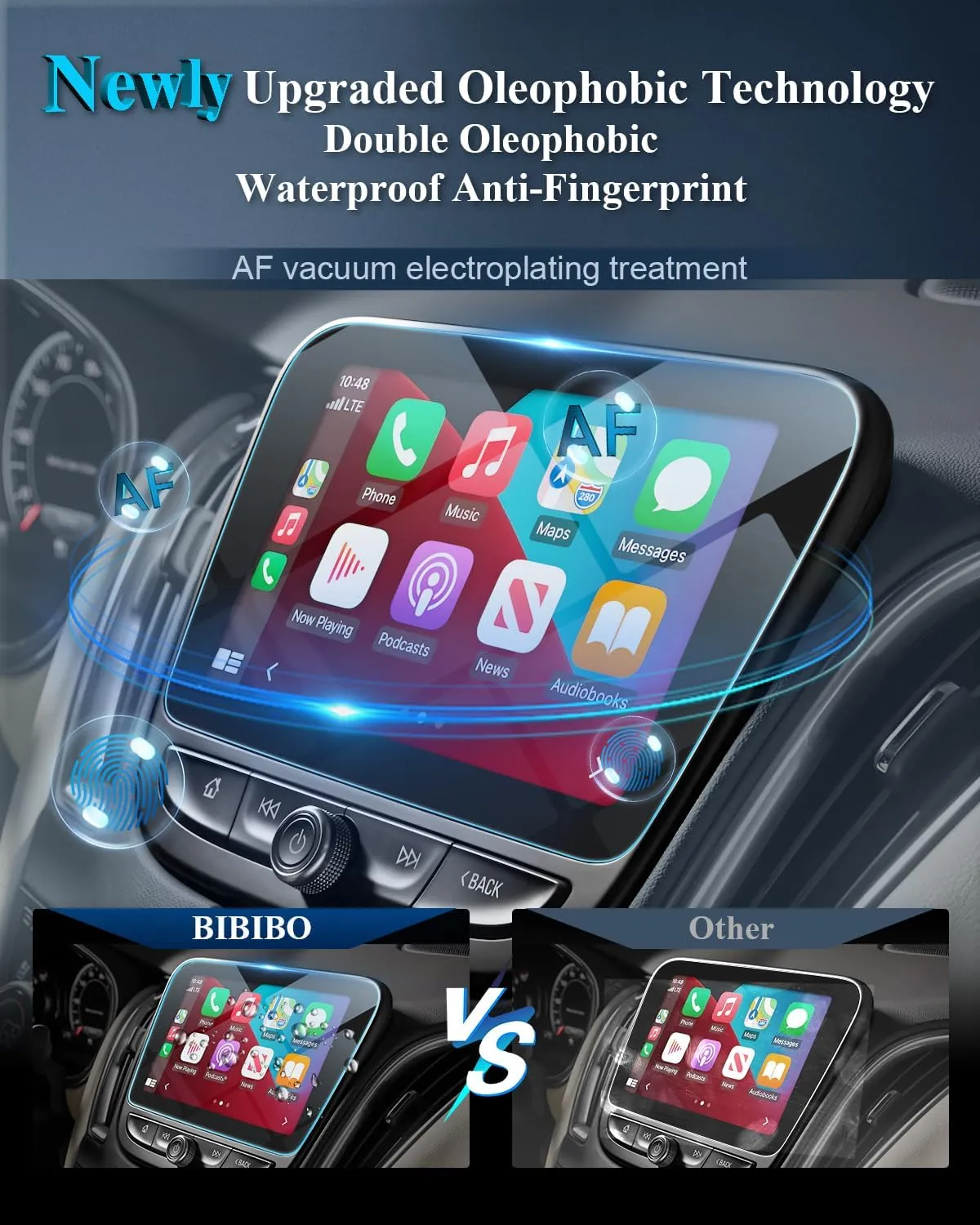 BIBIBO 2Pcs 2024 2025 Chevy Malibu Screen Protector for 2017-2025 Chevrolet Malibu (LS/RS/LT) 8" Tempered Glass [Anti-Glare Anti-Scratch Ultra-Clear] Chevrolet Malibu Accessories 2024 2025