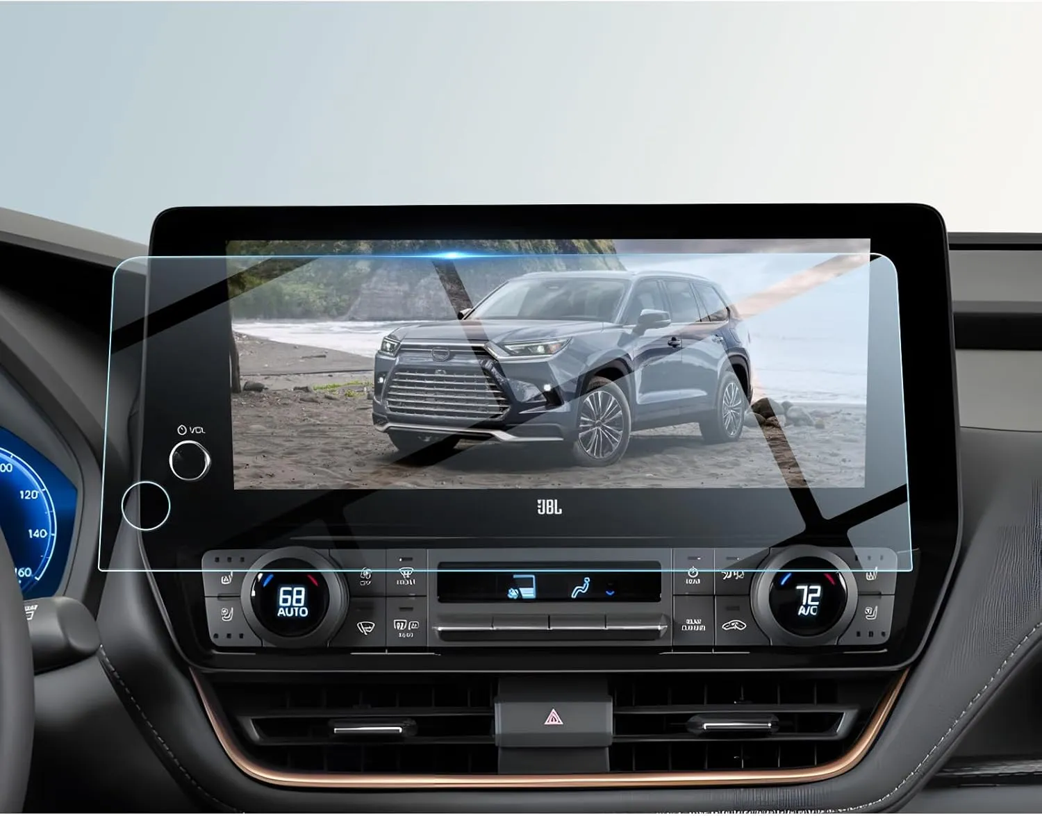 BIBIBO for 2024 2025 Toyota Grand Highlander Screen Protector 2024 2025 Toyota Grand Highlander XLE/Limited/Platinum 12.3" Display 2024 Grand Highlander Radio Tempered Glass Screen Protector 2024 2025 Grand Highlander