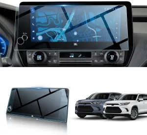 BIBIBO for 2024 2025 Toyota Grand Highlander Screen Protector 2024 2025 Toyota Grand Highlander XLE/Limited/Platinum 12.3" Display 2024 Grand Highlander Radio Tempered Glass Screen Protector 2024 2025 Grand Highlander