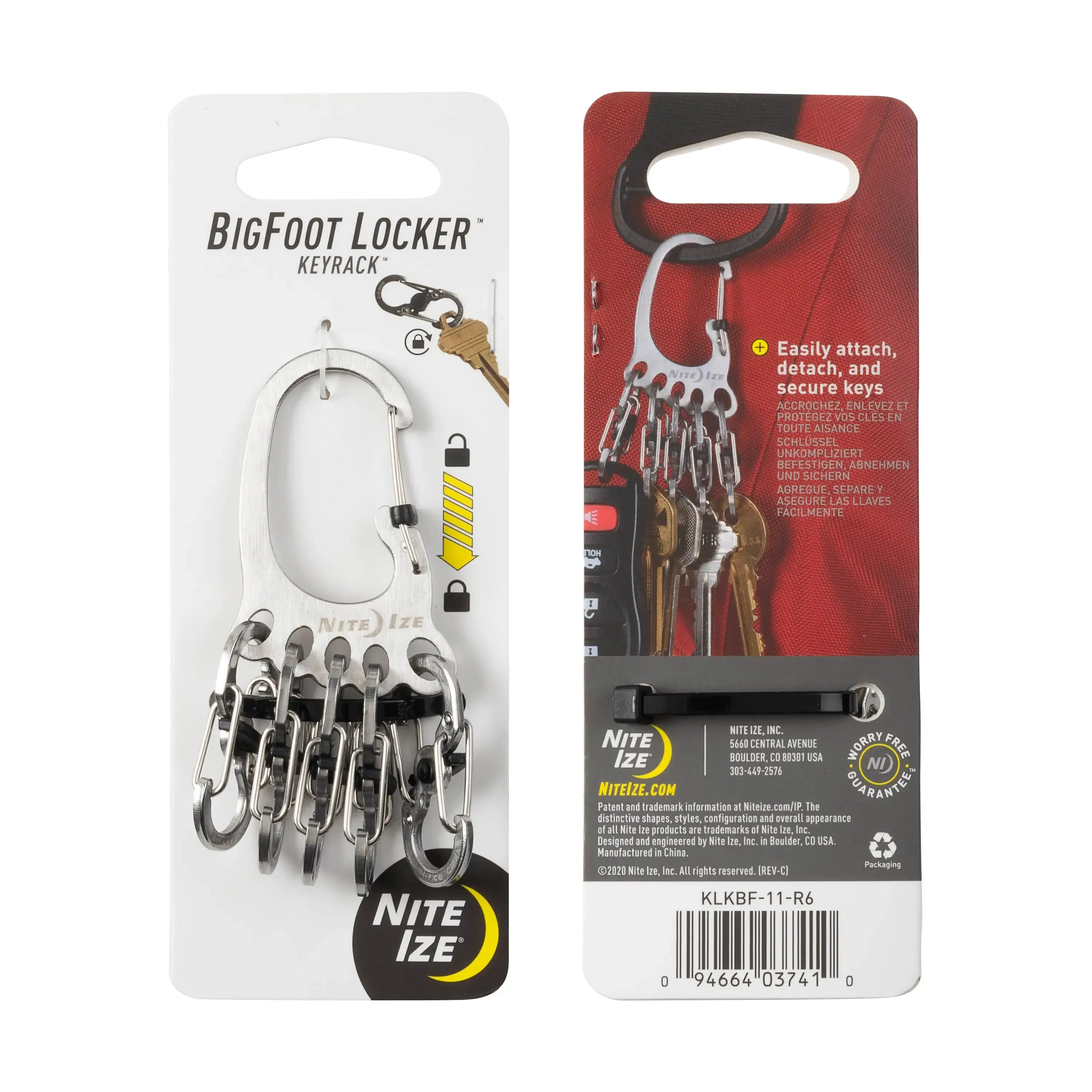 Bigfoot Locker Keyrack Stainless Steel