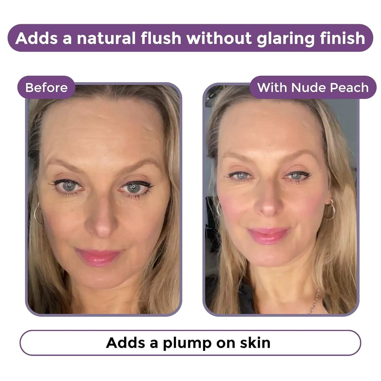 BloomBlush  Multipurpose Color Stick For Older Women - Blush, Lipstick & Contour in 1- Radiant, Healthy Glow & Nourishing Formula - For Sensitive Skin (Dusty Rose, Regular)