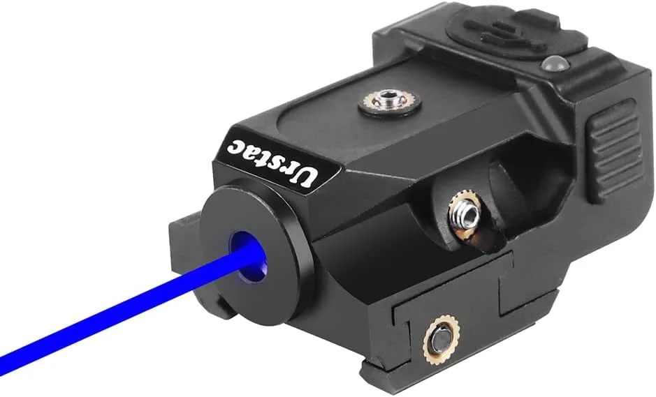 Blue Laser Sight for Pistol,Tactical Laser Gun Sight Used for 21MM Standard Picatinny Rail,USB Rechargeable Blue Dot Laser Sight for Handguns,Rifles,Outdoor Hunting Defense Training