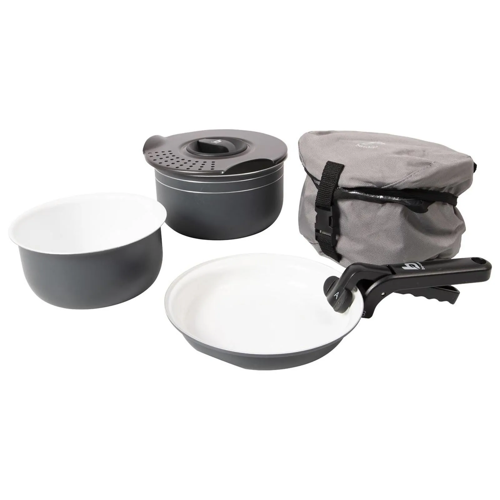 Bo-Camp Cookware Set Trekking 5 Pieces Ceramic Coating Aluminium